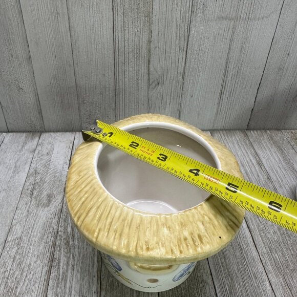 Vtg Teleflora Mushroom Shape Hanging Birdhouse Planter Floral 6.5" Tall Portugal - Picture 13 of 15